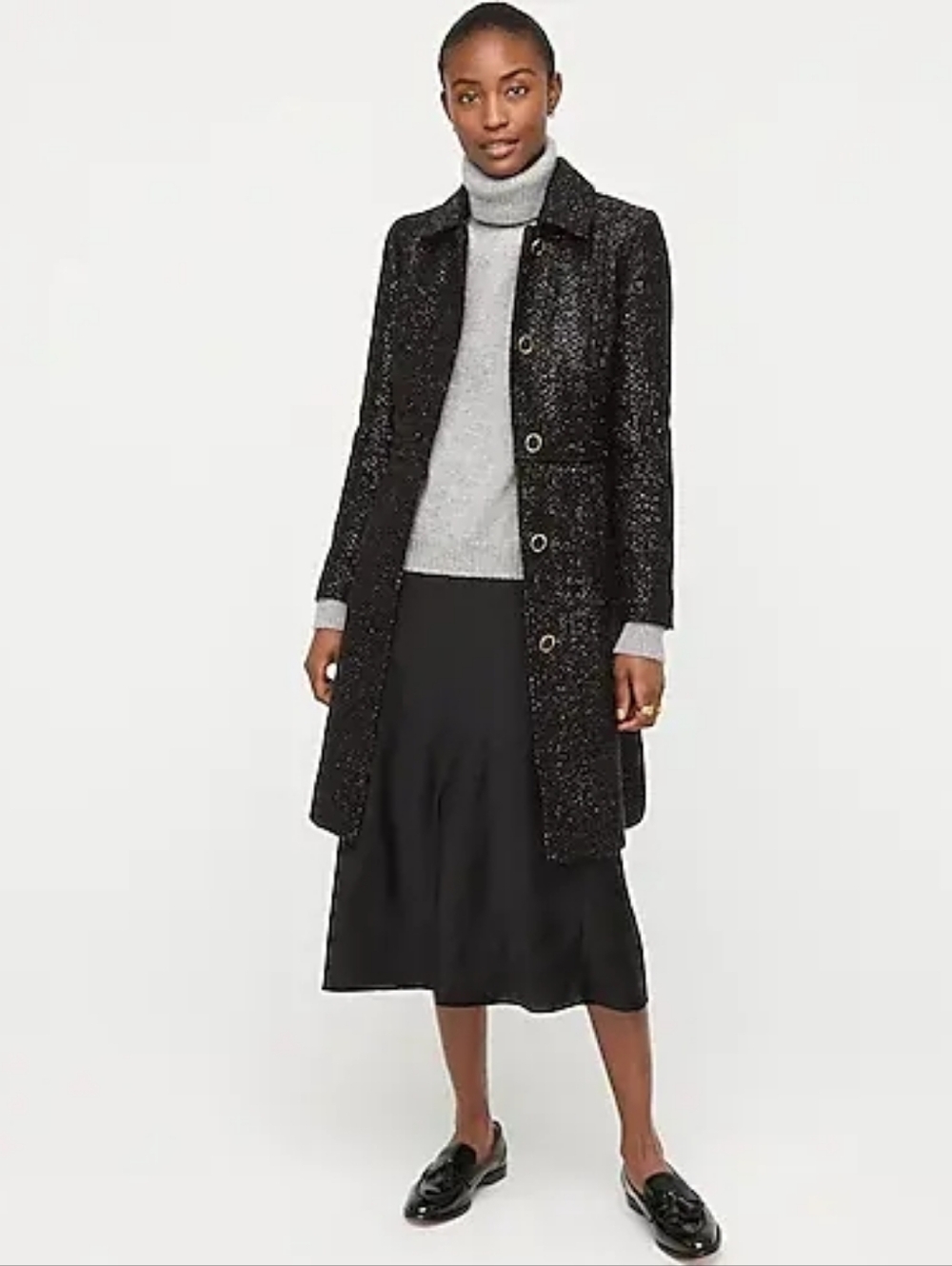 NWT J. Crew Lady Day Coat in Shimmer Tweed